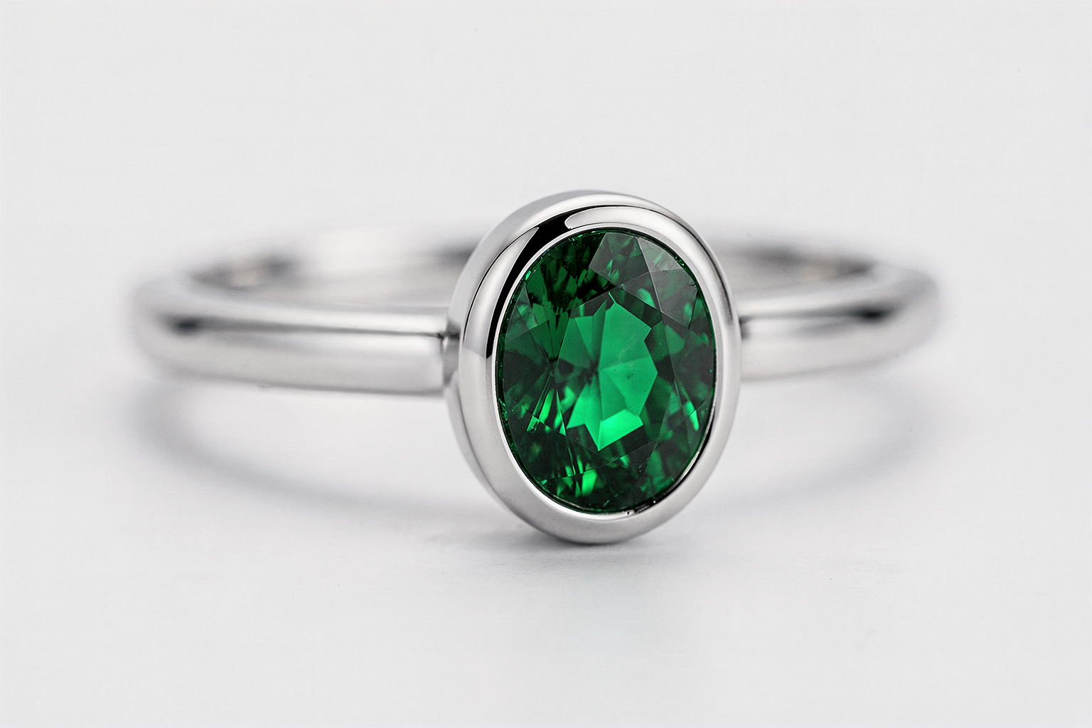 Modern Bezel Set Ring